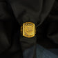Modern 22K Gold Vertical Stripe Ring | Textured Gents  Designer Band