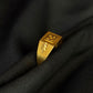 Gents Embossed 22K Gold Signet Ring | Ornate Lattice Square Band