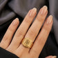 Gents Triple-Row Textured Gold Ring | 22K Multi-Band Signet Style