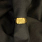 Gents Cross-Hatch 22K Gold Signet | Modern Linear Pattern Ring
