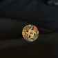 22K Gold Jadau/ Enamel & Stone Statement Ring