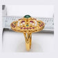 Lady's 22K Gold Filigree Flower Ring | Ornate Floral Statement Jewelry