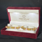 22K Gold Antique Bangles with Ruby and CZ Accents