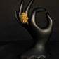 22K Gold Floral Kundan Ring with Pearl & Gemstone Accents