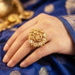 Elegant 22K Gold Mesh Pattern Ring | WoGents Detailed Gold Band