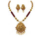 Traditional 22K Gold Sunburst Medallion Choker Set