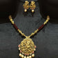 Traditional 22K Gold Sunburst Medallion Choker Set