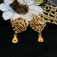 22K Gold Necklace and Earrings Set with Intricate Filigree