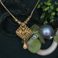 22K Gold Necklace and Earrings Set with Intricate Filigree