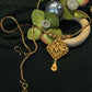 22K Gold Necklace and Earrings Set with Intricate Filigree