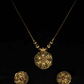 22K Gold Necklace and Earrings Set with Intricate Details