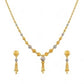 Intricate 22K Gold Lattice-Work Pendant & Earring Set