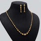 22K Gold Star-Burst Medallion Pendant & Earring Set