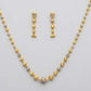 22K Gold Star-Burst Medallion Pendant & Earring Set