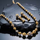 22K Gold Star-Burst Medallion Pendant & Earring Set