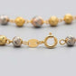 22K Gold Star-Burst Medallion Pendant & Earring Set