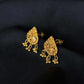 22K Gold Necklace and Earrings Set with Dangling Details