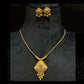 Modern 22K Gold Geometric Pendant & Earrings Set