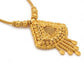 Modern 22K Gold Geometric Pendant & Earrings Set