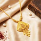 Modern 22K Gold Geometric Pendant & Earrings Set