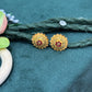 22K Gold Necklace and Earrings Set with Floral Design