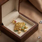 22KT Yellow Gold Peacock Motif Maang Tikka with Pearls & Green Beads