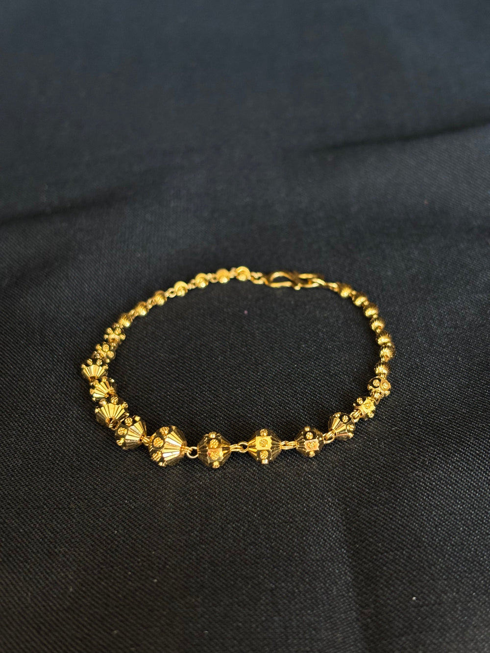 22K Gold Fancy Beaded Bracelet