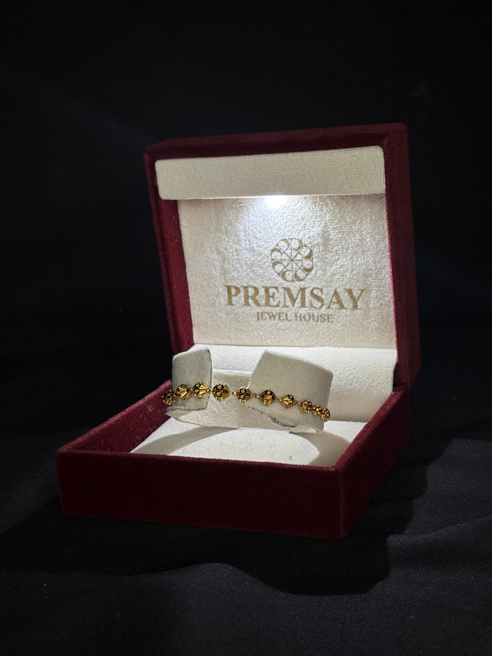 22K Gold Fancy Beaded Bracelet