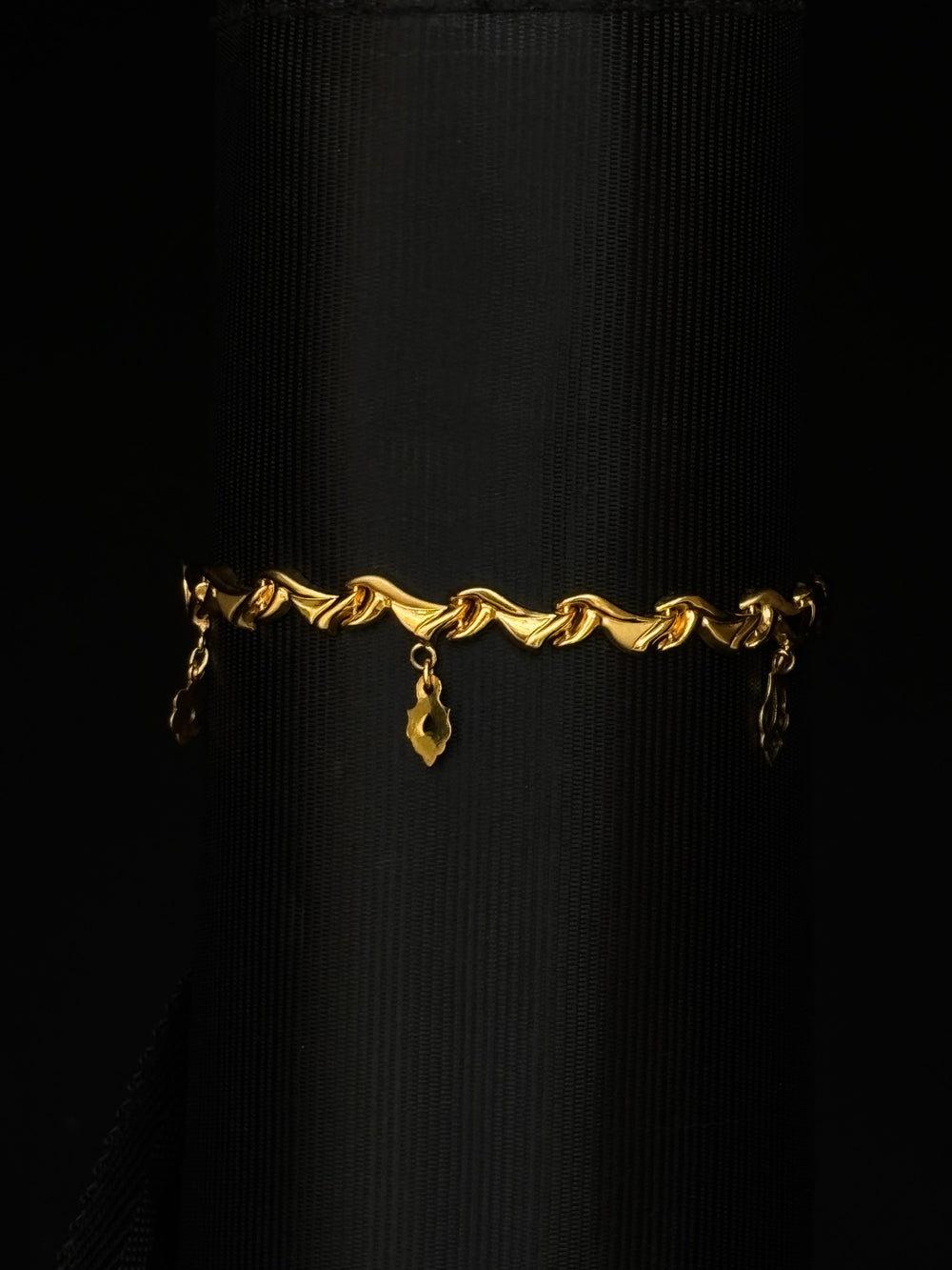 22K Gold Bracelet with Charm Detail