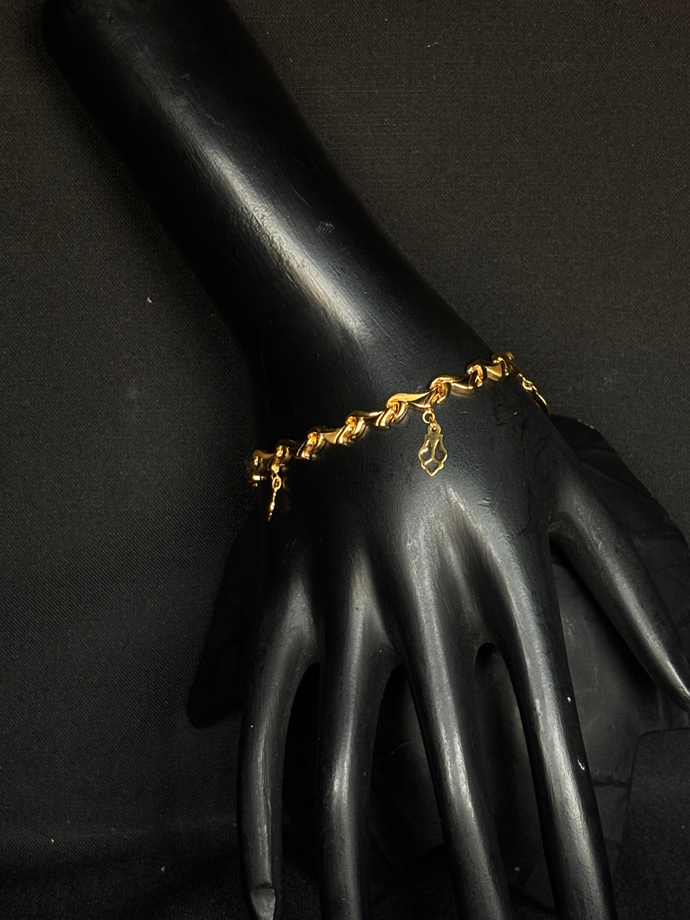 22K Gold Bracelet with Charm Detail