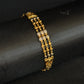 22K Gold Three-Layer Bracelet with Delicate Details