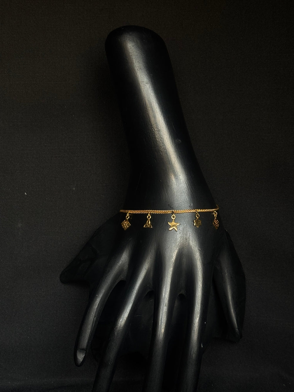 22K Gold Charm Bracelet - Delicate & Playful