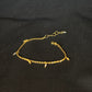 22K Gold Chain Bracelet with Dangling Charms