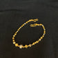 22K Gold Beaded Bracelet with Diamond-Cut Accents