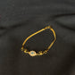22K Gold Evil Eye Bracelet with CZ Accents