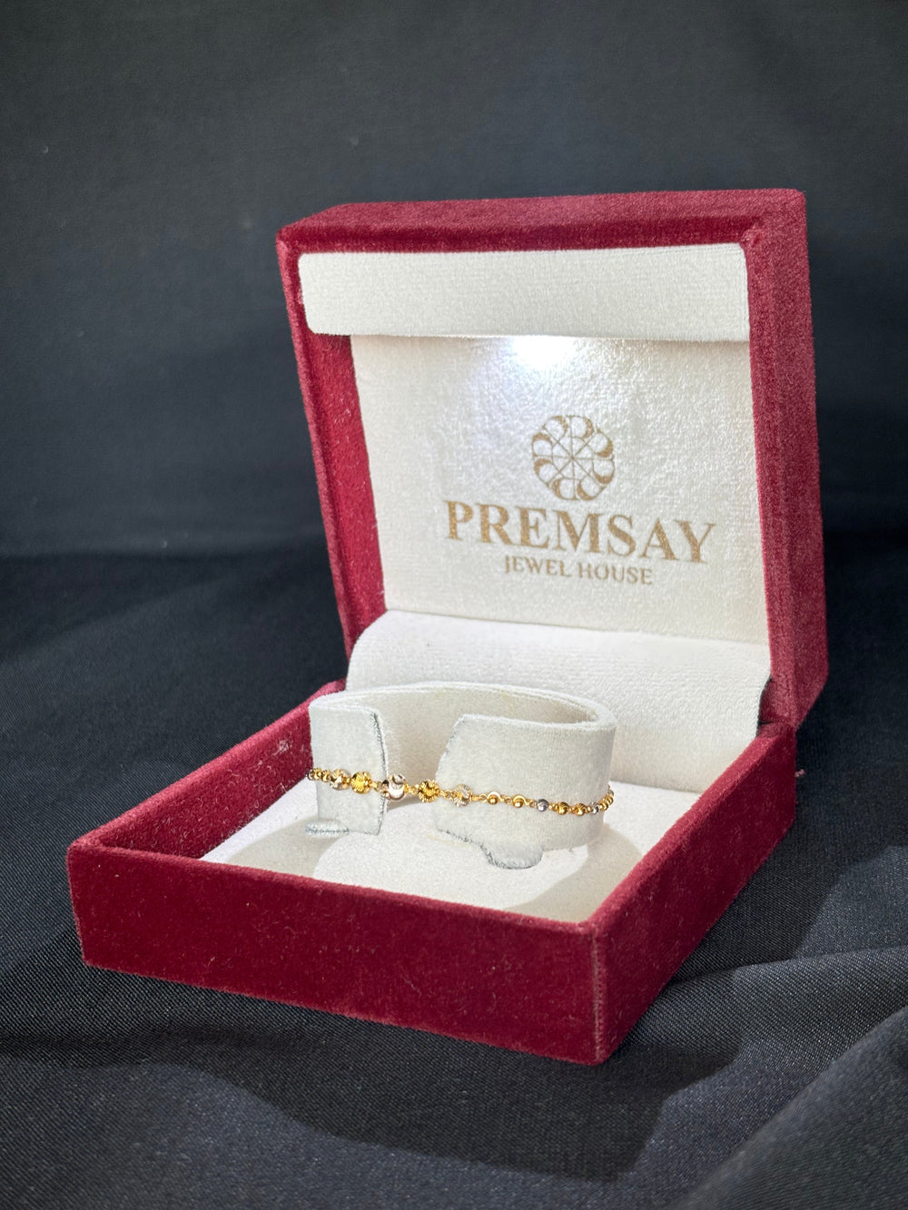 Premsay Jewellers - Delicate 22K Gold Beaded Bracelet