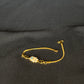 22K Gold Hamsa Hand Bracelet with CZ Accents