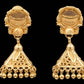 22K Gold Royal Dome Style Latkan Earrings | Traditional Indian Jhumki Drops