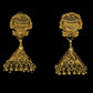 22K Gold Royal Dome Style Latkan Earrings | Traditional Indian Jhumki Drops