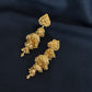 22K Gold Scalloped Shield Latkan Earrings | Ornate Filigree Heritage Jewelry