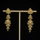 22K Gold Scalloped Shield Latkan Earrings | Ornate Filigree Heritage Jewelry
