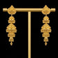 22K Gold Scalloped Shield Latkan Earrings | Ornate Filigree Heritage Jewelry