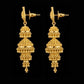22K Gold Scalloped Shield Latkan Earrings | Ornate Filigree Heritage Jewelry