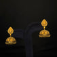 22K Gold Traditional Jhumka Earrings - Intricate Filigree Design
