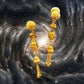 22K Gold Traditional Temple Latkan Earrings | Ornate Granulated Gold Dangles