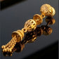 22K Gold Traditional Temple Latkan Earrings | Ornate Granulated Gold Dangles