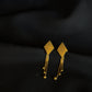22K Gold Diamond-Shaped Stud & Dangle Earrings