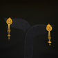 22K Gold Traditional Floral Drop Earrings with Coin Charms