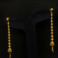 22K Gold Geometric Filigree Latkan Earrings | Modern Beaded Tassel Dangles