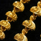22K Gold Geometric Filigree Latkan Earrings | Modern Beaded Tassel Dangles